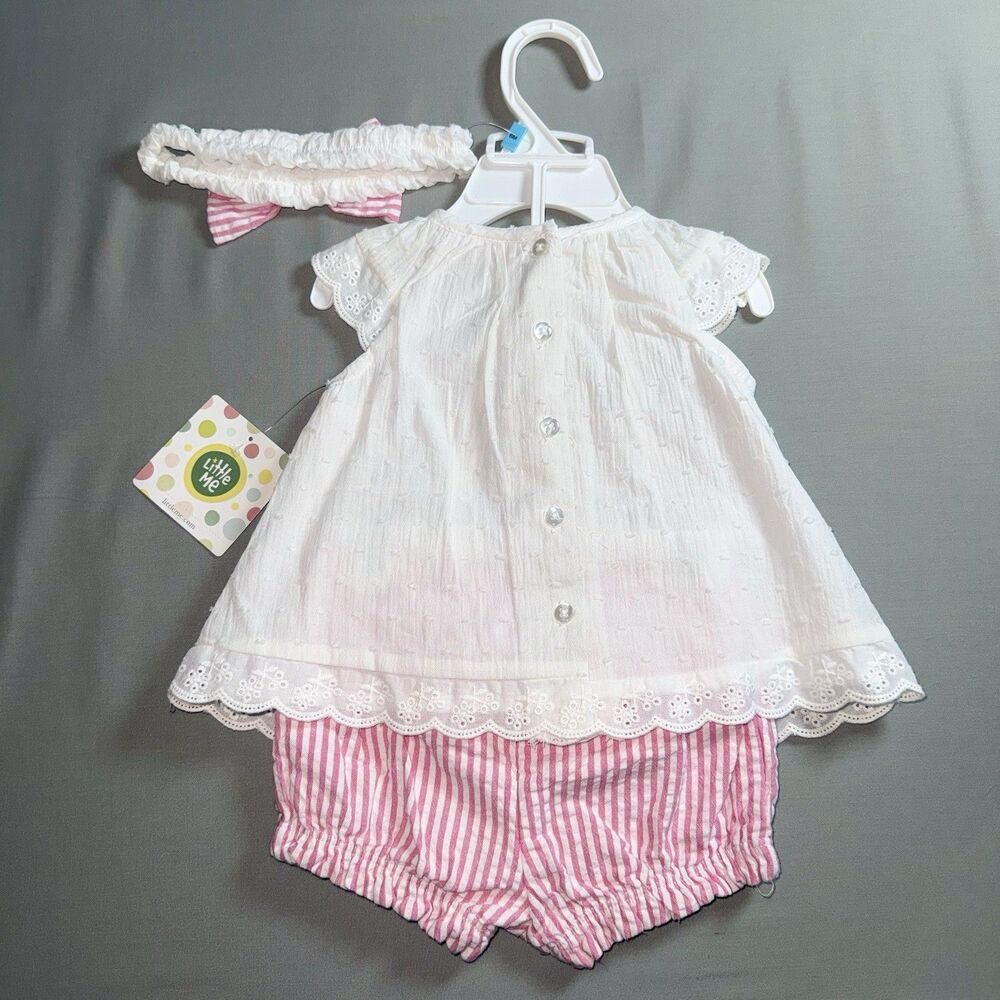 NWT Little me Babygirl Strawberry Set Size 6 Months - Picture 5 of 6